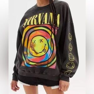 NIRVANA urban outfitters Multicolor Graphic Crewneck Sweatshirt s/m
